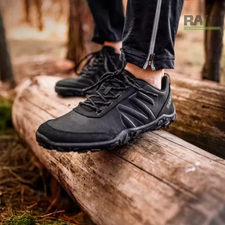 Barefoot Leather szabadidő cipő - Grafitfekete