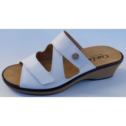 Kényelmi papucs keresztpánttal -  Fehér