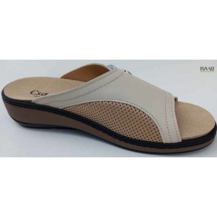 Papucs rugalmas bézs színű betéttel a bütyök részére 