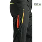 AKRON férfi softshell nadrág -fekete sárga/narancs kiegészítőkkel
