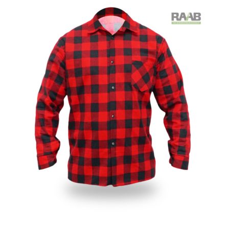 Flanel ing piros, 100% pamut