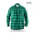 Flanel ing zöld, 100% pamut