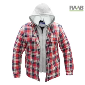 Flanel pulóver, bélelt kapucnival