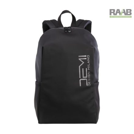 PU logózott laptop hátizsák fekete