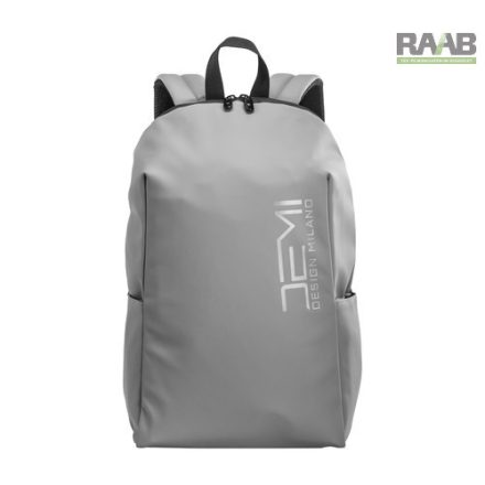 PU logózott laptop hátizsák szürke