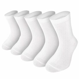 Gyermek fehér tornazokni - 5 pár