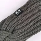 Csavart retro fülmelegítő - karbonszürke