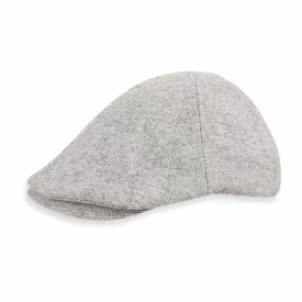 Casual bélelt gyapjú lapos sapka - világosszürke 