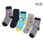 5 pár Mintás pamut gyerek zokni - fiús 