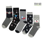 5 pár Mintás pamut gyerek zokni - fiús 