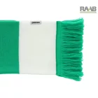 Szurkolói kötött csíkos sál - zöld és fehér