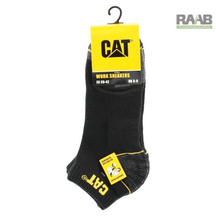 Cat munkavédelmi titokzokni - fekete - 3 pár