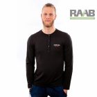 Felgombolható ujjú férfi póló, fekete S-2XL-ig