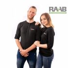 Felgombolható ujjú férfi póló, fekete S-2XL-ig