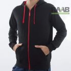 Fekete/piros férfi pulóver