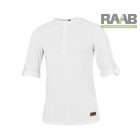 Fehér felgombolható ujjú férfi póló 3XL-es méretben