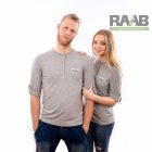 Gombos női póló, felgombolható ujjal - szürke