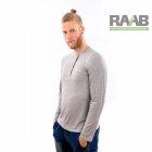 Felgombolható ujjú férfi póló - szürke