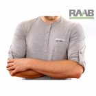 Felgombolható ujjú férfi póló - szürke