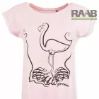 Flamingó mintás, pamut pólóruha - rózsaszín