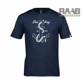 Horgonymintás Sailing póló S-4XL-ig - sötétkék