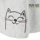Cicás pólóruha Meow felirattal - szürke