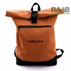 Rolltop, csavart tetejű hátizsák - karamell