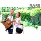 Rolltop, csavart tetejű hátizsák - karamell