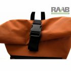 Rolltop, csavart tetejű hátizsák - karamell