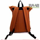 Rolltop, csavart tetejű hátizsák - karamell