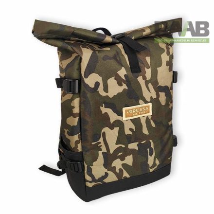 Laptoptartós camo (terepszínű) rolltop táska 