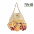 Hálós retró bevásárlótáska bio pamutból - natúr