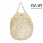 Hálós retró bevásárlótáska bio pamutból - natúr