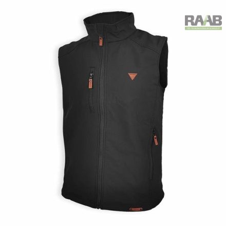 Férfi vízálló softshell mellény S-4XL-ig - fekete