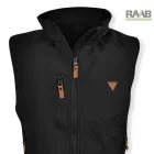 Férfi vízálló softshell mellény S-4XL-ig - fekete
