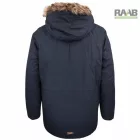 Basic szörmés télikabát S-2XL-ig - sötétkék