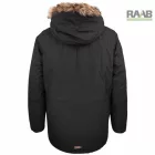 Basic szörmés télikabát 3XL-4XL - fekete