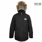 Basic szörmés télikabát 3XL-4XL - fekete