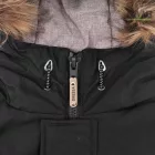 Basic szörmés télikabát 3XL-4XL - fekete