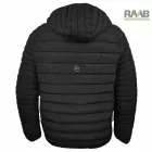 Tokba hajtható sport steppelt férfi kabát - fekete S-2XL-ig