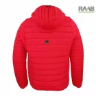 Tokba hajtható sport steppelt férfi kabát - piros 3XL-4XL-ig