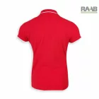 Galléros pamut-piké női póló XS-2XL-ig - piros