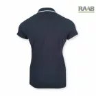 Galléros pamut-piké női póló XS-2XL-ig - sötétkék