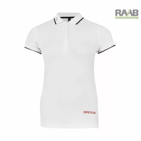Galléros pamut-piké női póló XS-2XL-ig - fehér