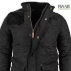 Átmeneti steppelt casual kabát - férfi 3XL-4XL- fekete