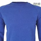 Biopamut raglán ujjú férfi pulóver 3XL-es - óceánkék