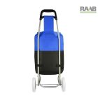 Fémvázas, gurulós bevásárlótáska - kék/fekete