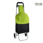 Fémvázas, gurulós bevásárlótáska - Lime/fekete 