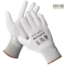   25 páros kiszerelés Fabric PU mártott szerelőkesztyű, textil