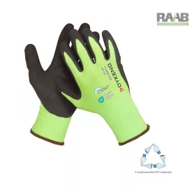 ECO Green Lx bevonatos latex kesztyű